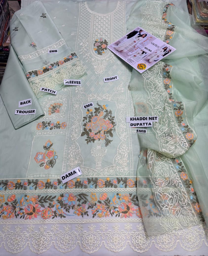 ATM26168 | Pakistani Designer Mahnur Inspired Ready To Wear Luxury Lawn 3 Piece Suit