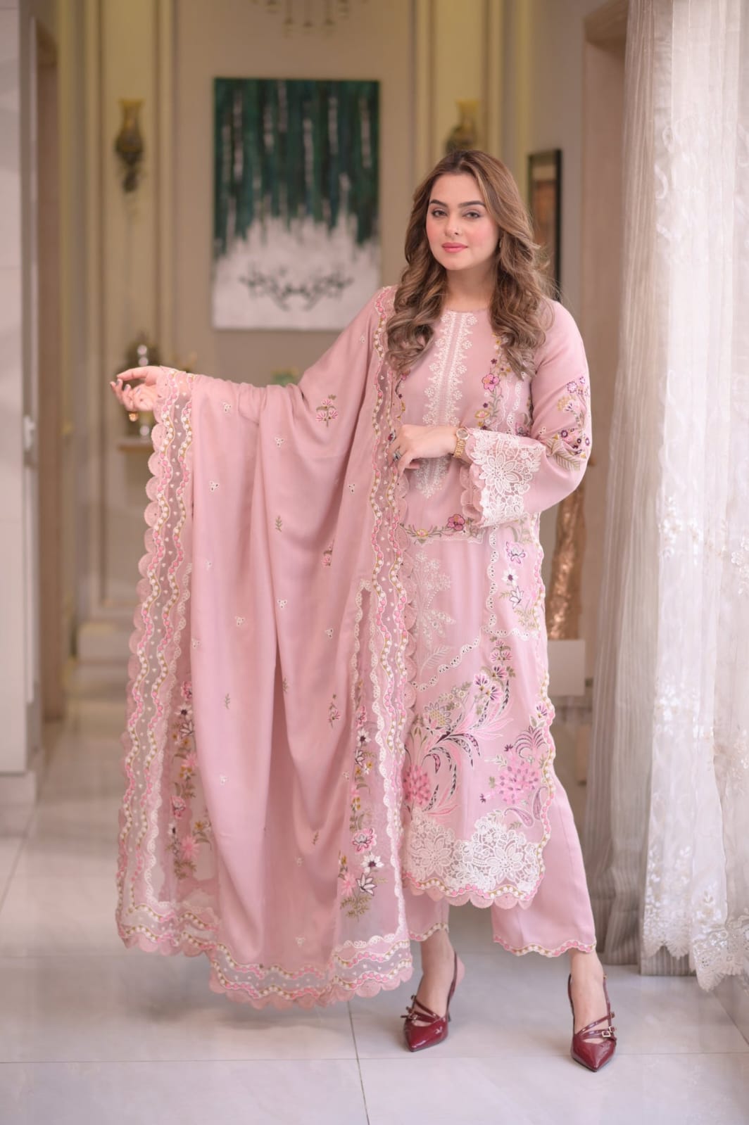 ATM26173 | Pakistani Designer Aneelas Inspired Ready To Wear Luxury Lawn 3 Piece Suit