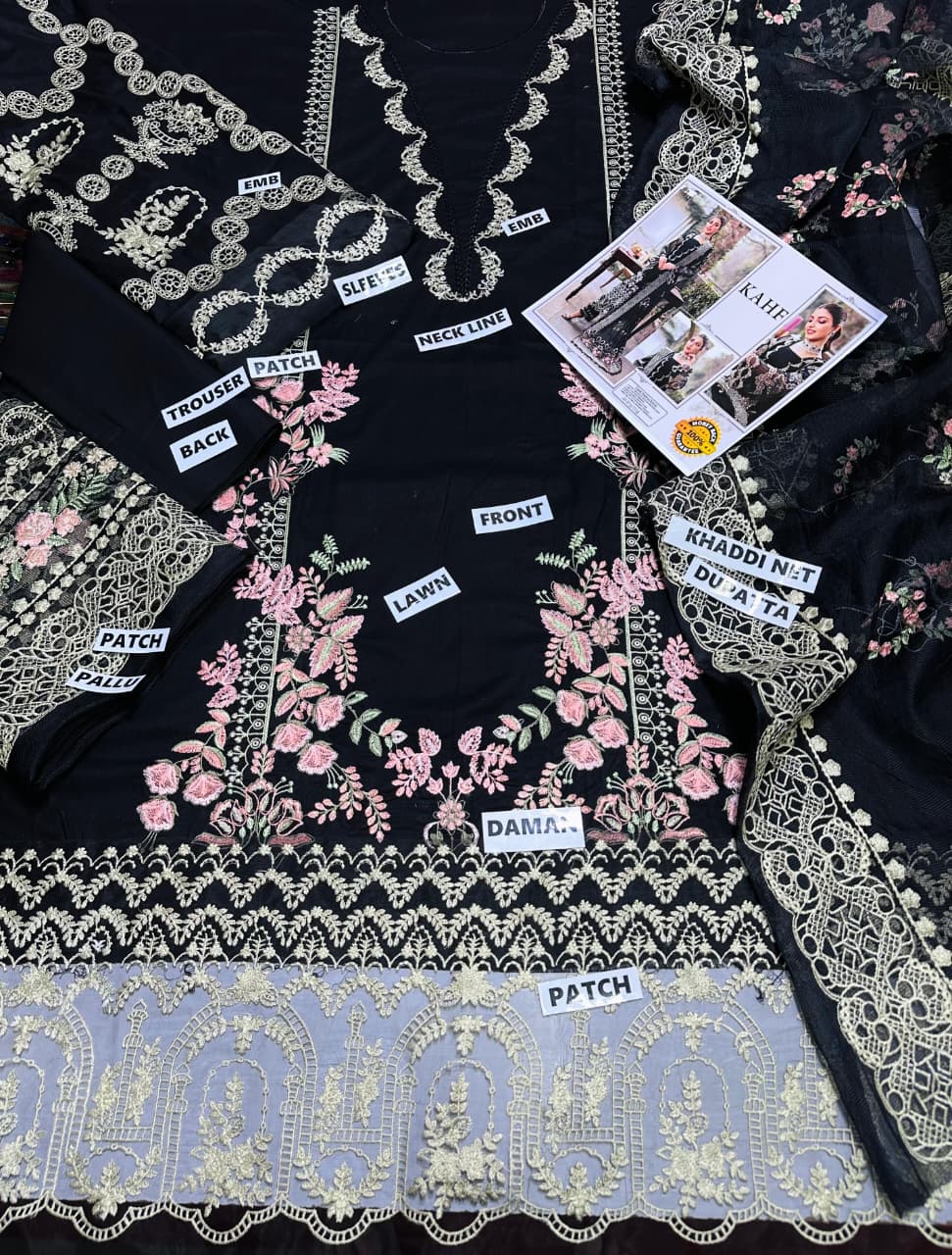 ATM26174 | Pakistani Designer Kahf Inspired Ready To Wear Luxury Lawn 3 Piece Suit