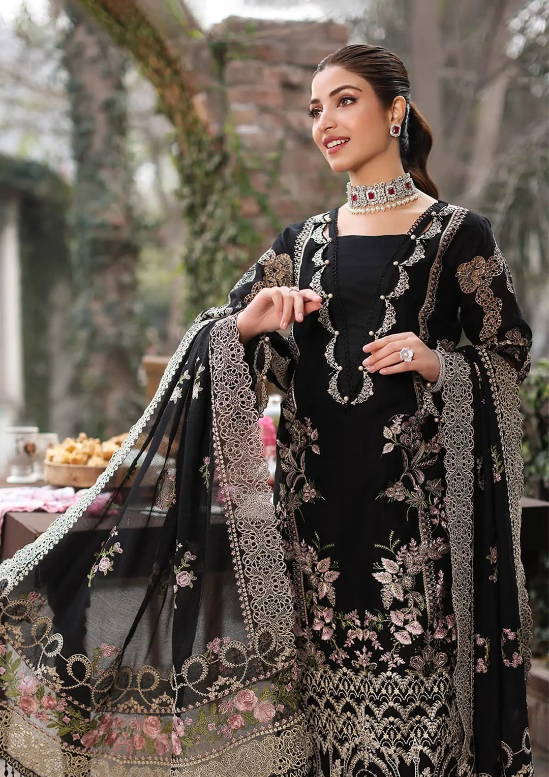 ATM26174 | Pakistani Designer Kahf Inspired Ready To Wear Luxury Lawn 3 Piece Suit
