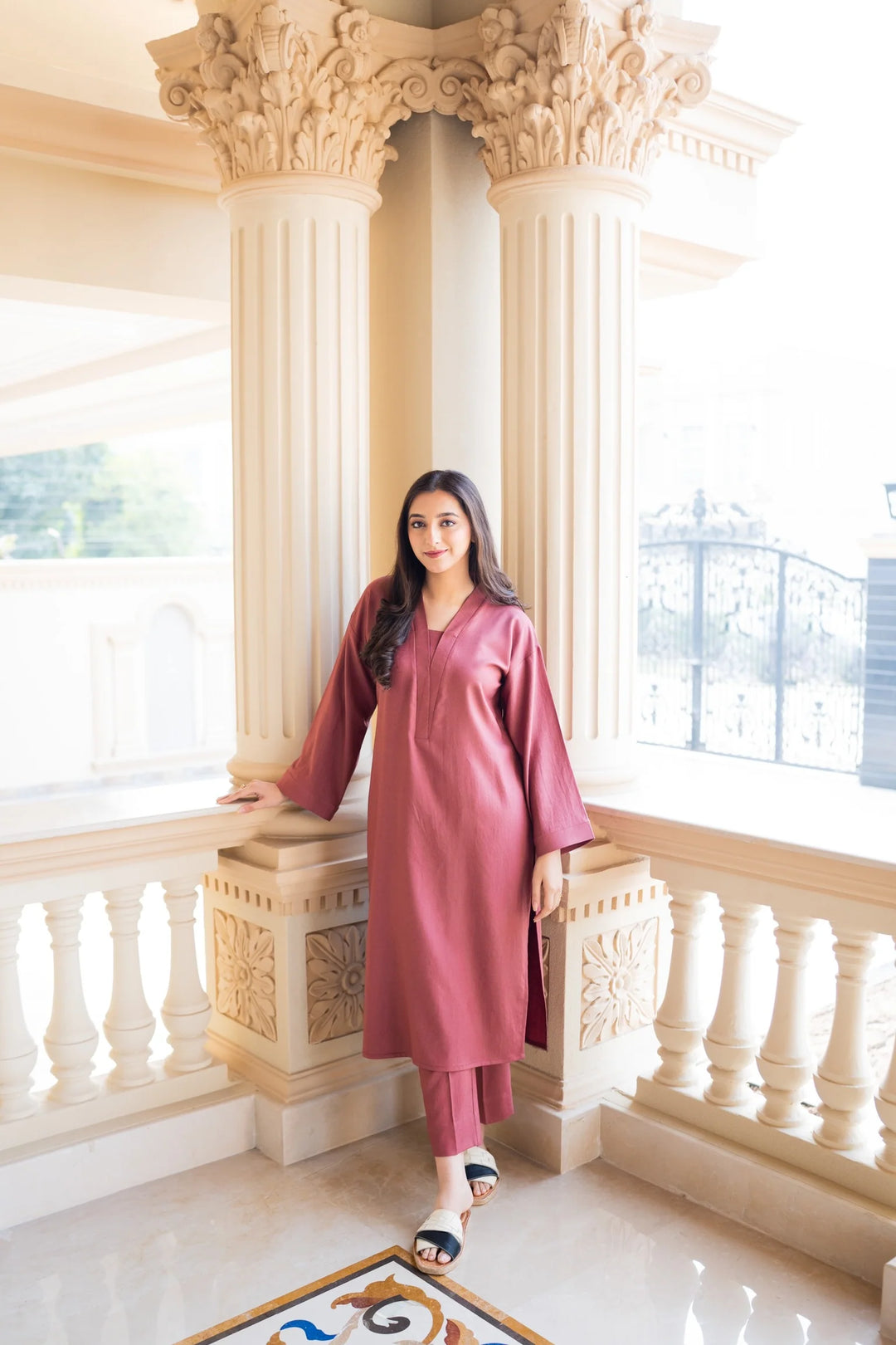 ATM26176 | Pakistani Designer Stitched 2PC Lawn Co-Ord Set