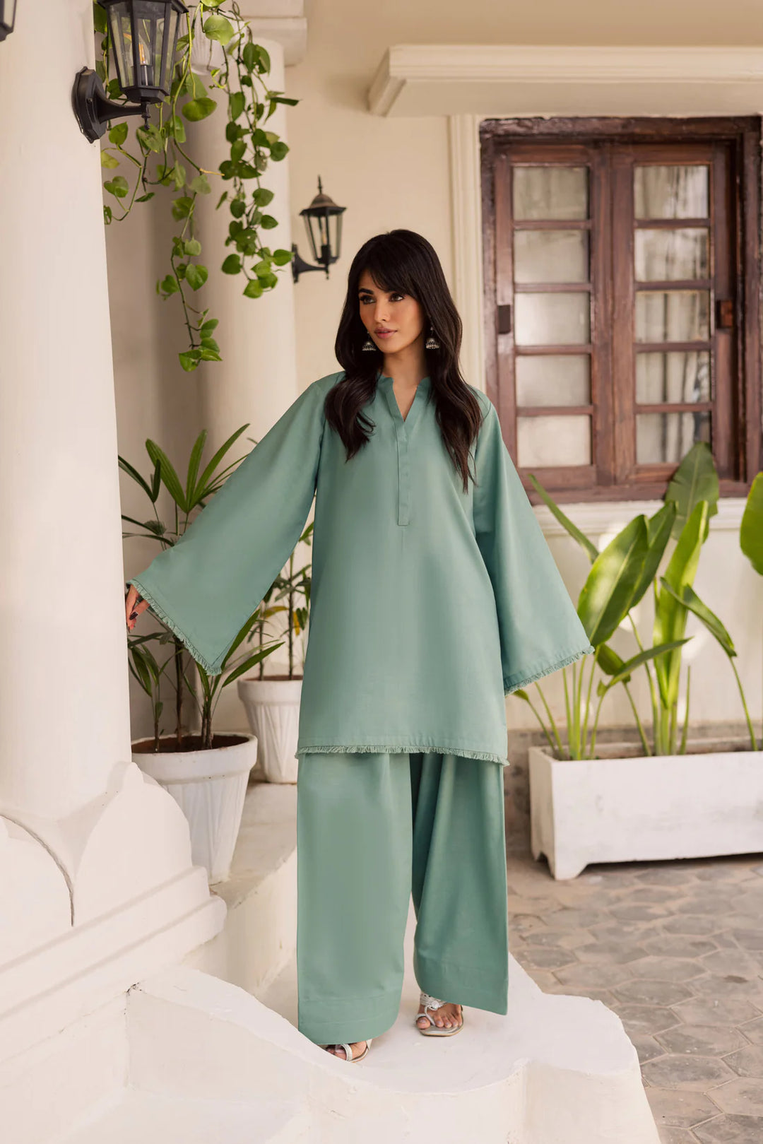 ATM26178 | Pakistani Designer Stitched 2PC Lawn Co-Ord Set