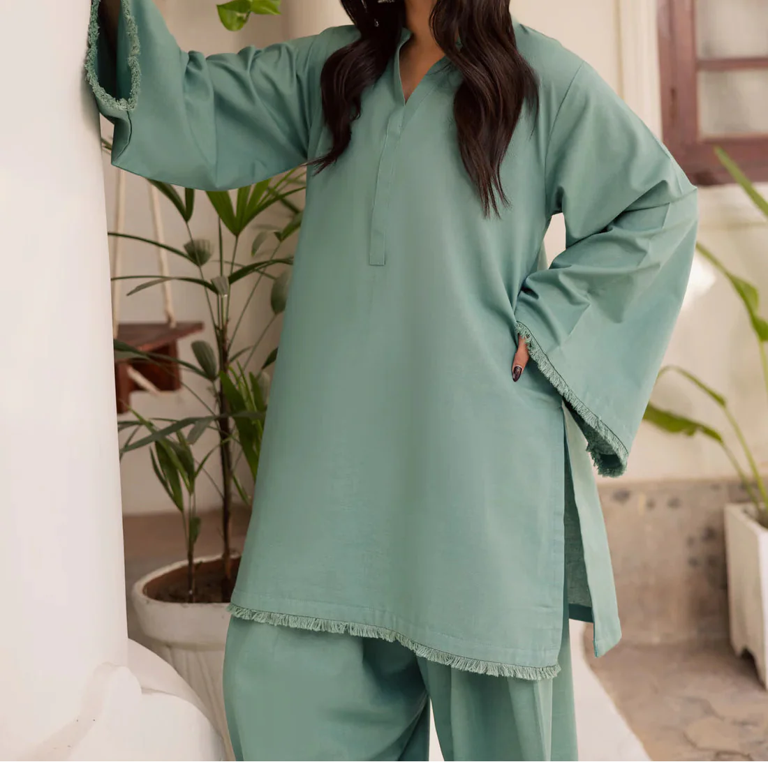 ATM26178 | Pakistani Designer Stitched 2PC Lawn Co-Ord Set