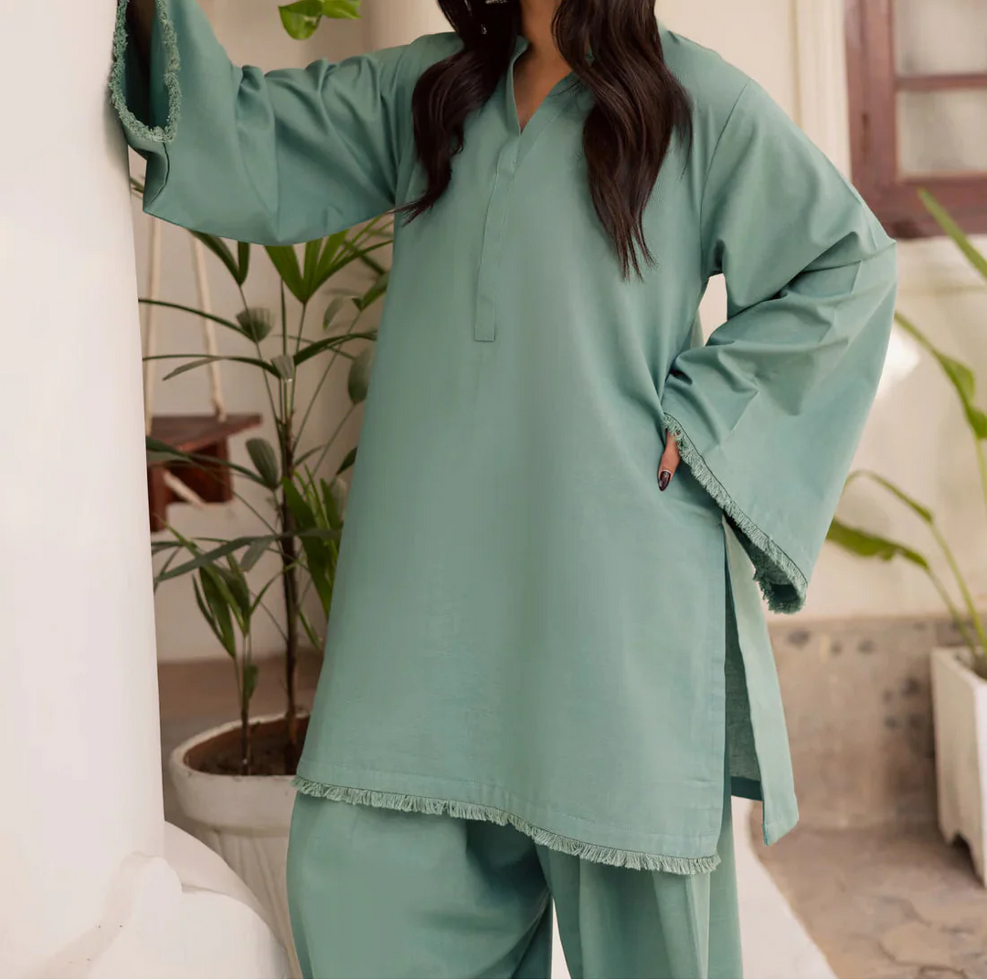 ATM26178 | Pakistani Designer Stitched 2PC Lawn Co-Ord Set