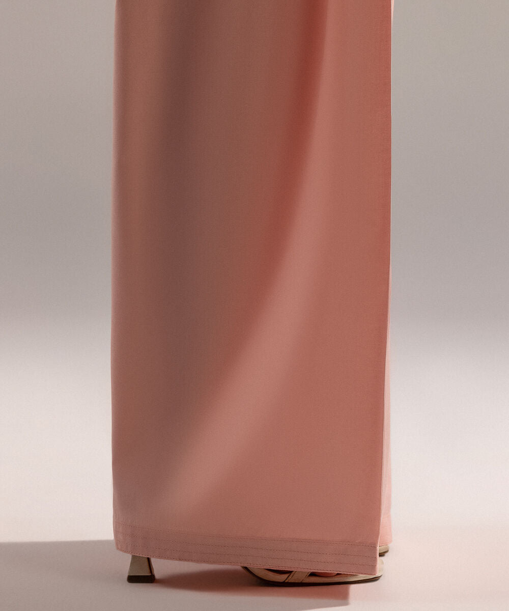 ATM26186 | Pakistani Designer Sapphire Solid Pink Stitched 2PC Lawn Co-Ord Set