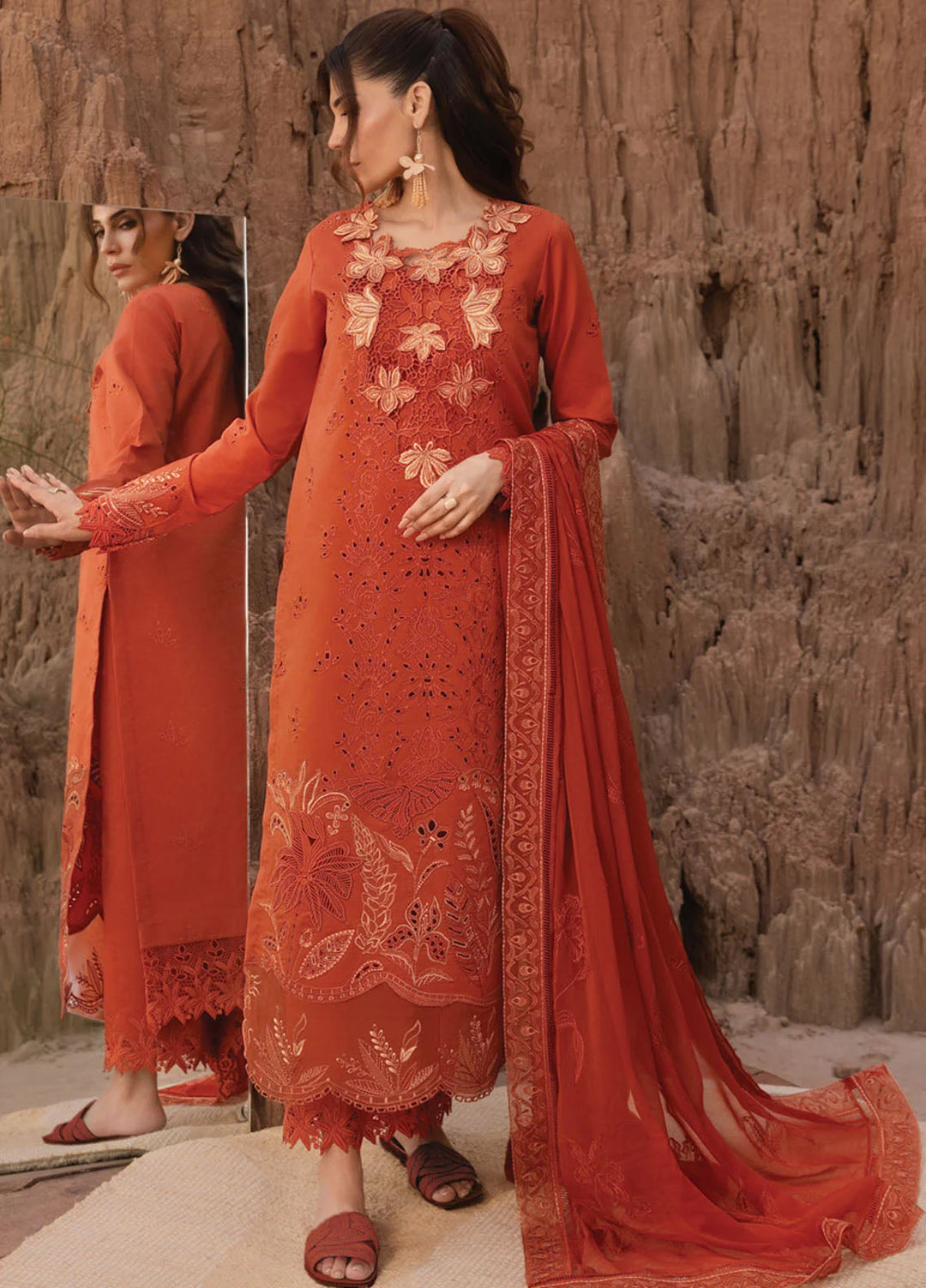 ATM26188 | Pakistani Designer Rang Rasiya Inspired Ready To Wear Luxury Lawn 3 Piece Suit