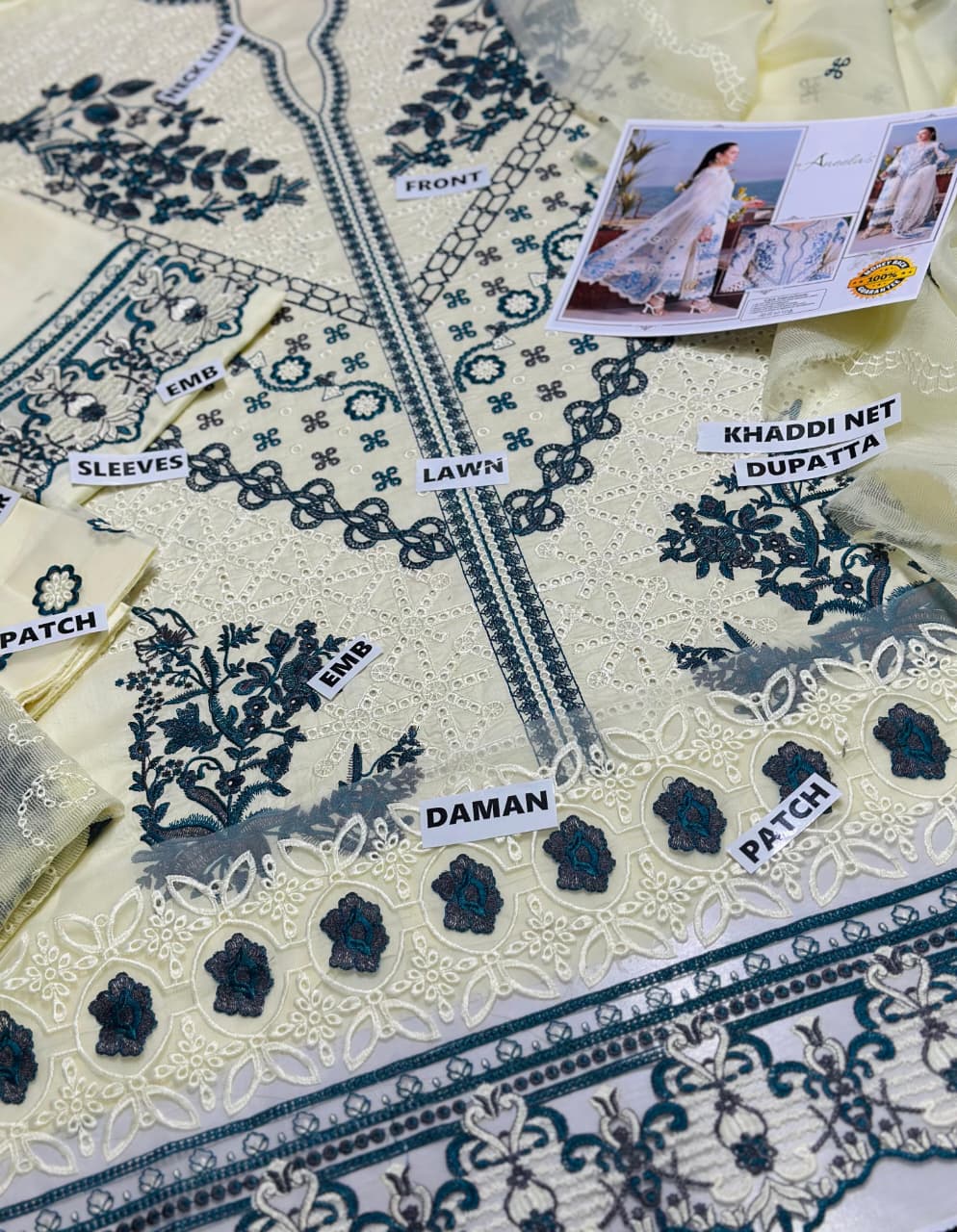 ATM26189 | Pakistani Designer Aneelas Inspired Ready To Wear Luxury Lawn 3 Piece Suit