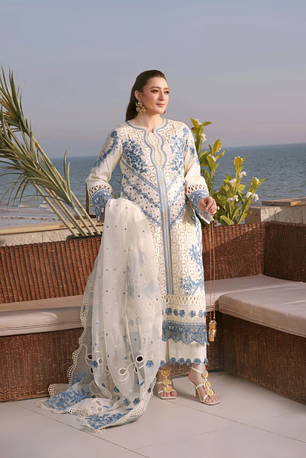 ATM26189 | Pakistani Designer Aneelas Inspired Ready To Wear Luxury Lawn 3 Piece Suit