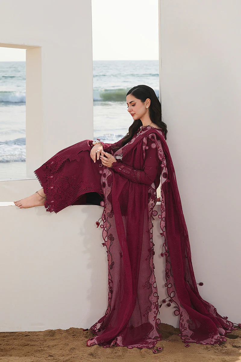 ATM26190 | Pakistani Designer Qalamkar Inspired Ready To Wear Luxury Lawn 3 Piece Suit