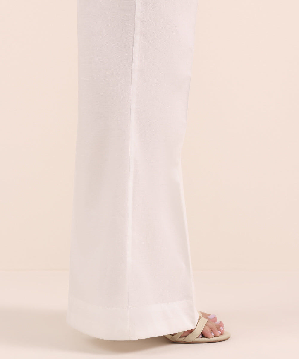 ATM26200 | Solid Cotton Boot-Cut Pant