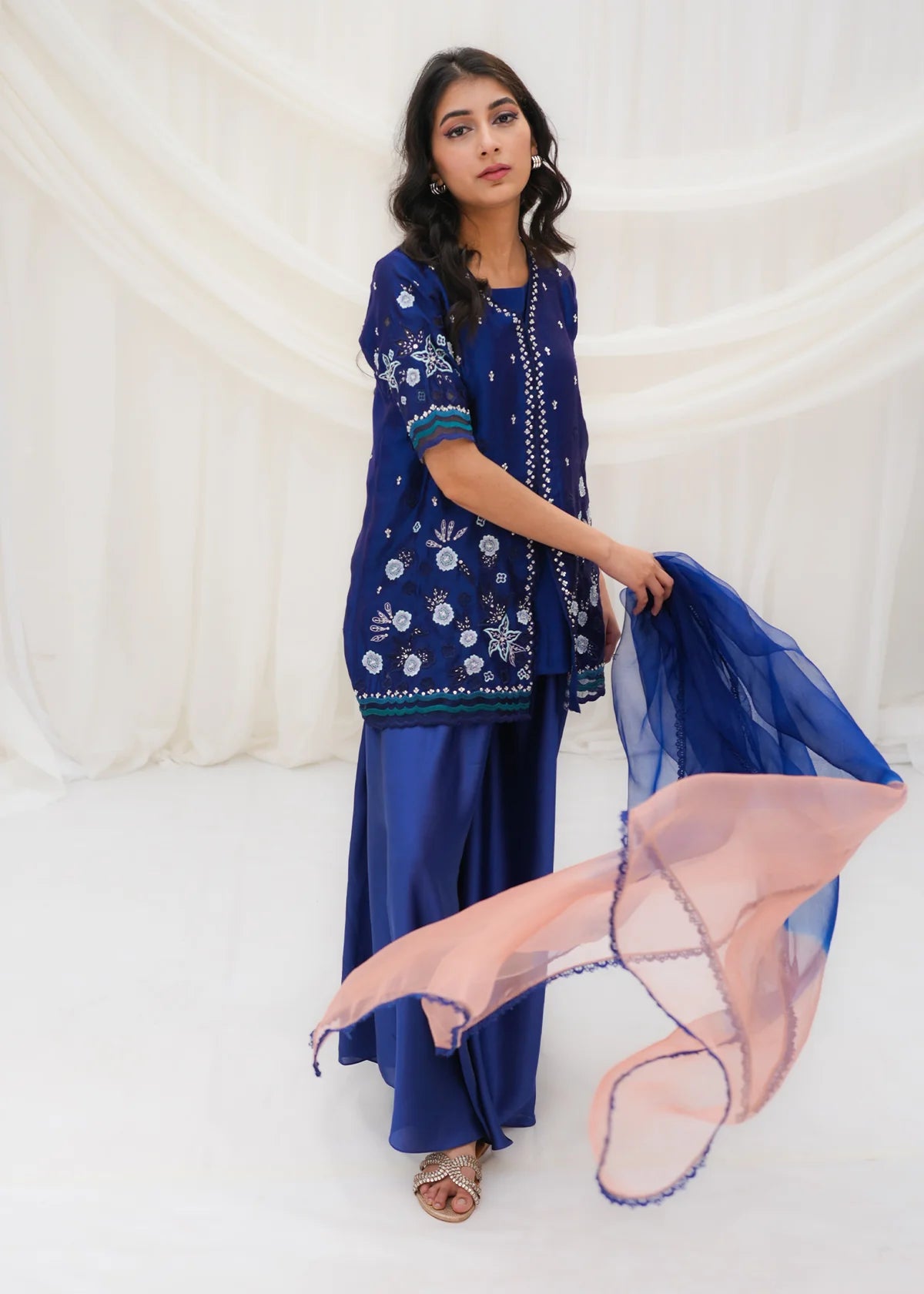 ATM26225 | Mommy & Me Three Piece Partywear Readymade Suit