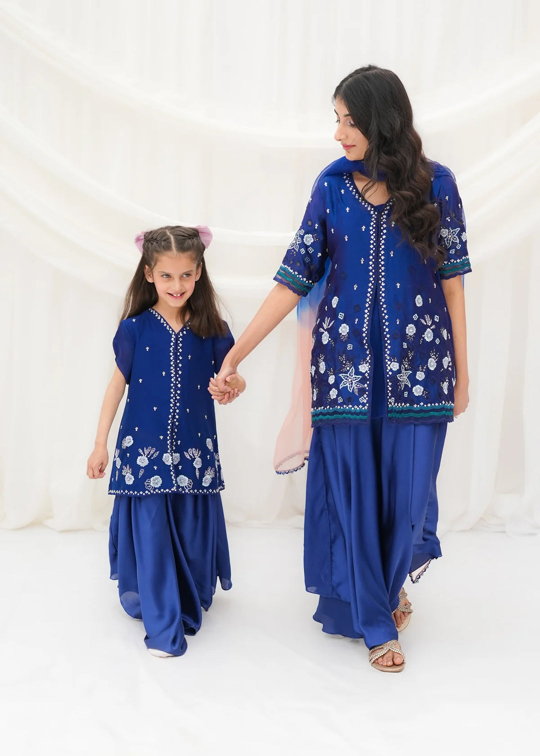 ATM26225 | Mommy & Me Three Piece Partywear Readymade Suit