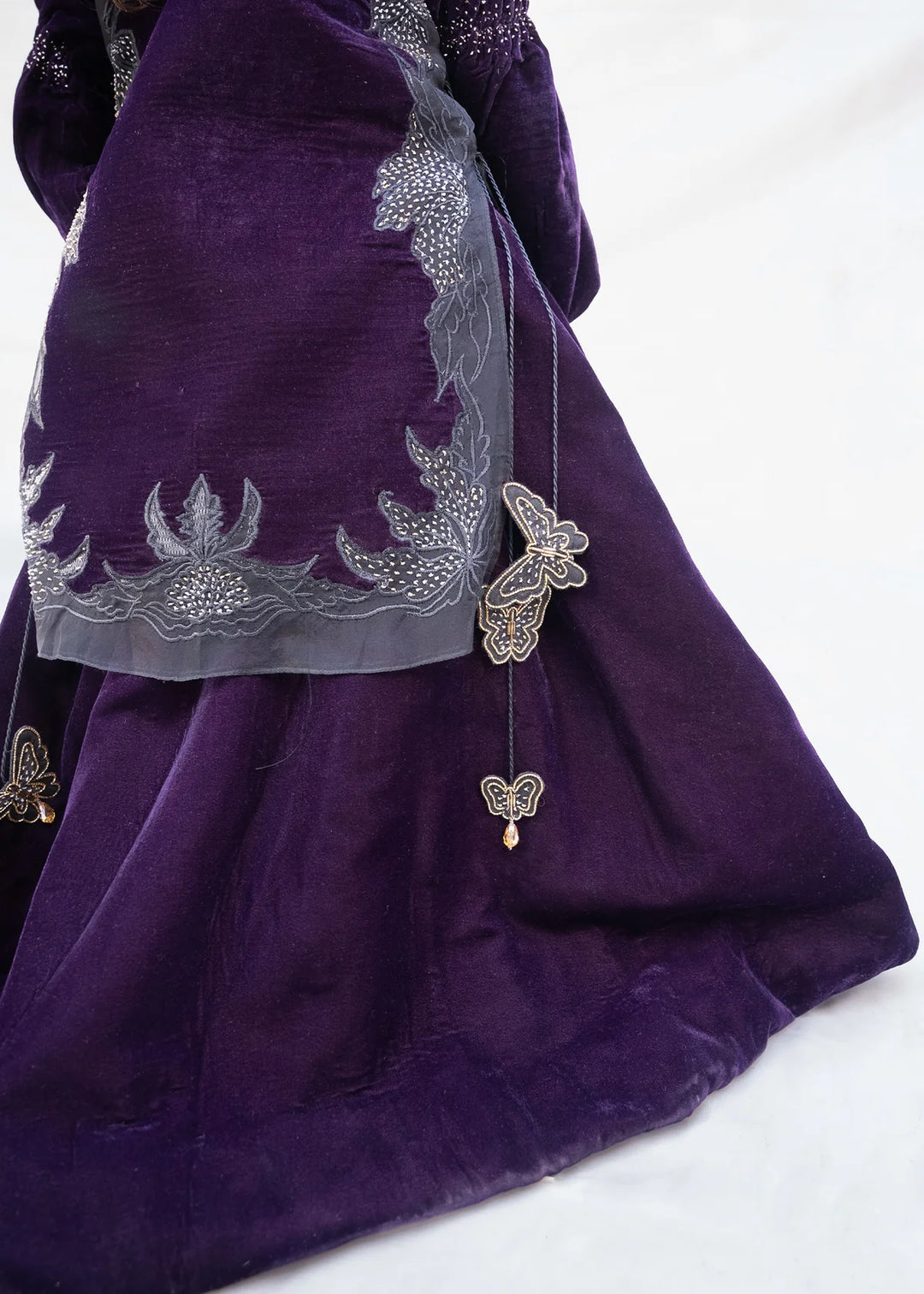 ATM26226 | Mommy & Me Three Piece Partywear Readymade Suit in Purple Velvet