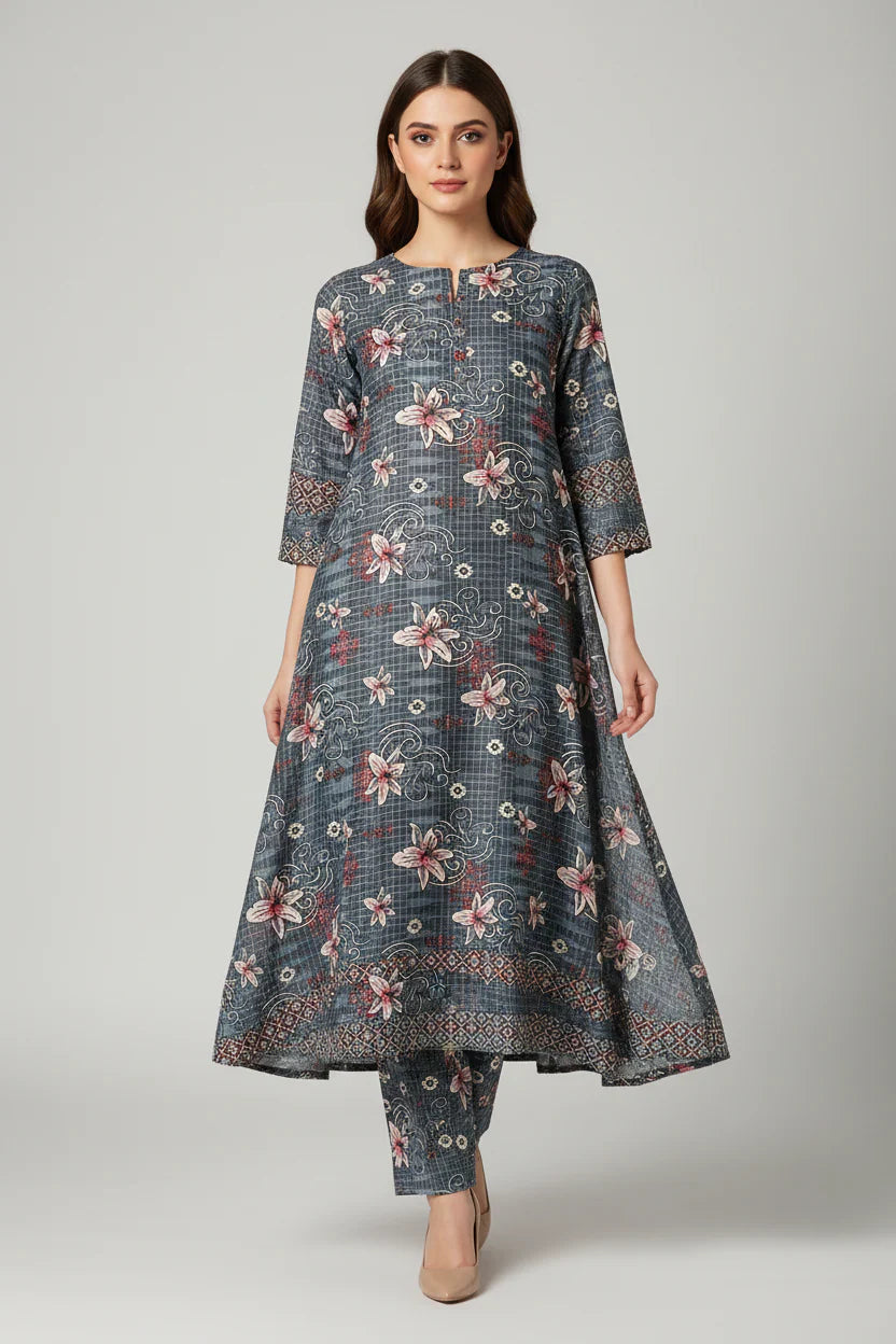 ATM26228 | Pakistani Designer Digital Printed 2 Piece Suit