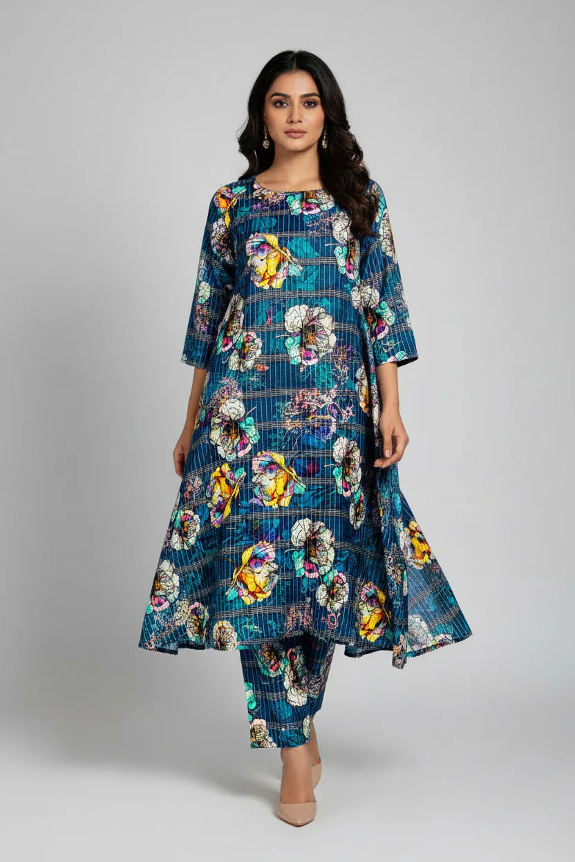 ATM26233 | Pakistani Designer Digital Printed 2 Piece Suit