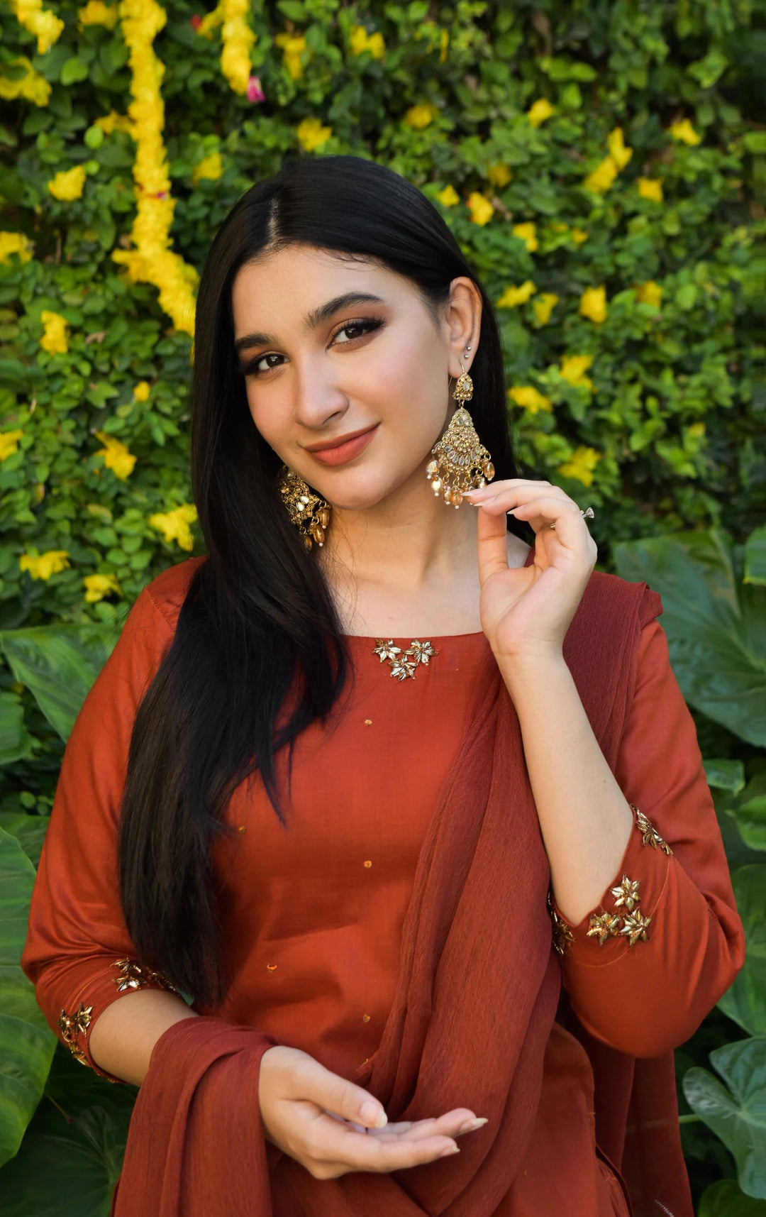 ATM26268 | Pakistani Designer's Anzila Embroidered Gharara Set