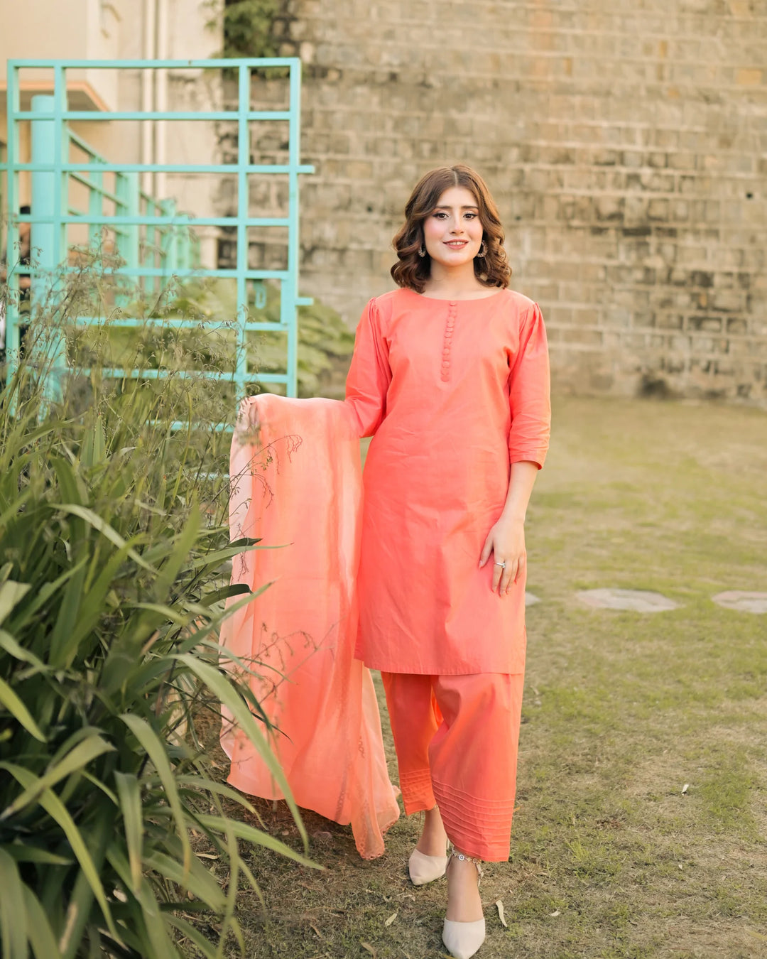 ATM26271 | Pakistani Designer's Hadiya - Farshi Shalwar Suit