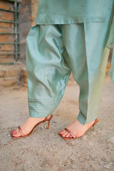 ATM26276 | Pakistani Designer's Drizzle Farshi Shalwar Suit