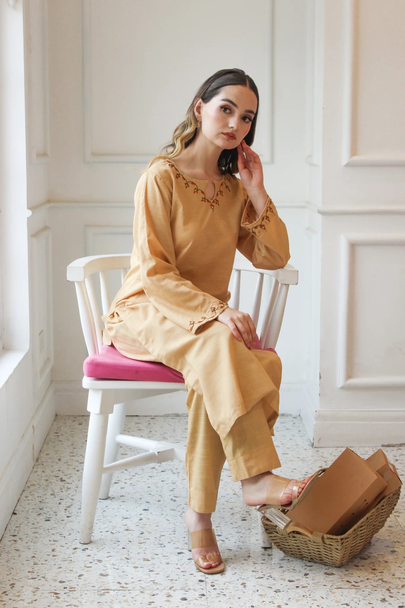ATM26283 | Pakistani Designer's Zoha 2PC Hand Embroidered Readymade Suit