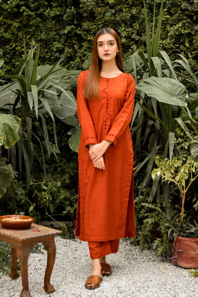 ATM26286 | Pakistani Designer's  2PC Embroidered Readymade Suit