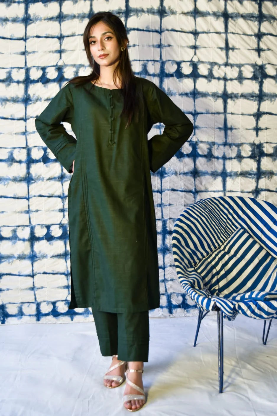 ATM26289 | Pakistani Designer's  Khaddar 2PC  Readymade Suit
