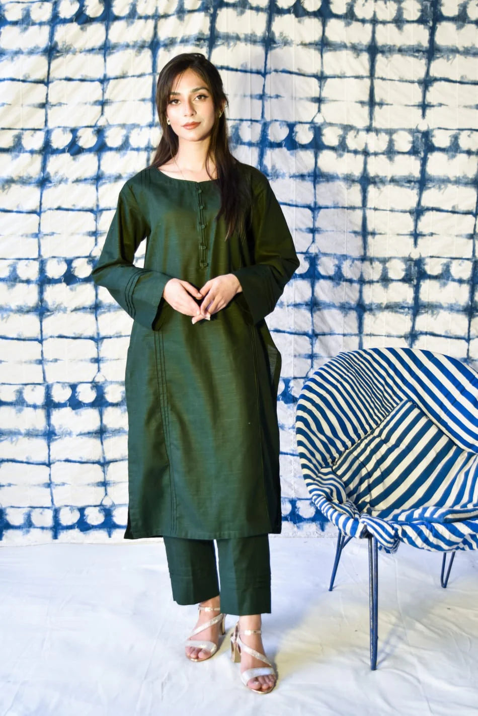 ATM26289 | Pakistani Designer's  Khaddar 2PC  Readymade Suit