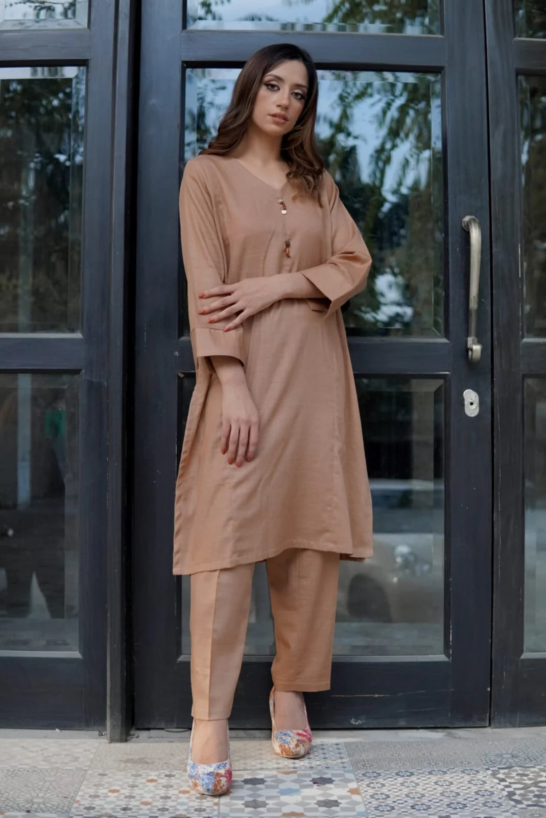 ATM26290 | Pakistani Designer's  Khaddar 2PC Readymade Suit