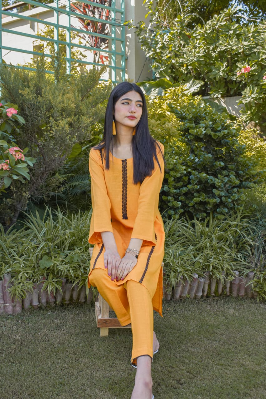 ATM26291 | Pakistani Designer's Khaddar 2PC Readymade Suit