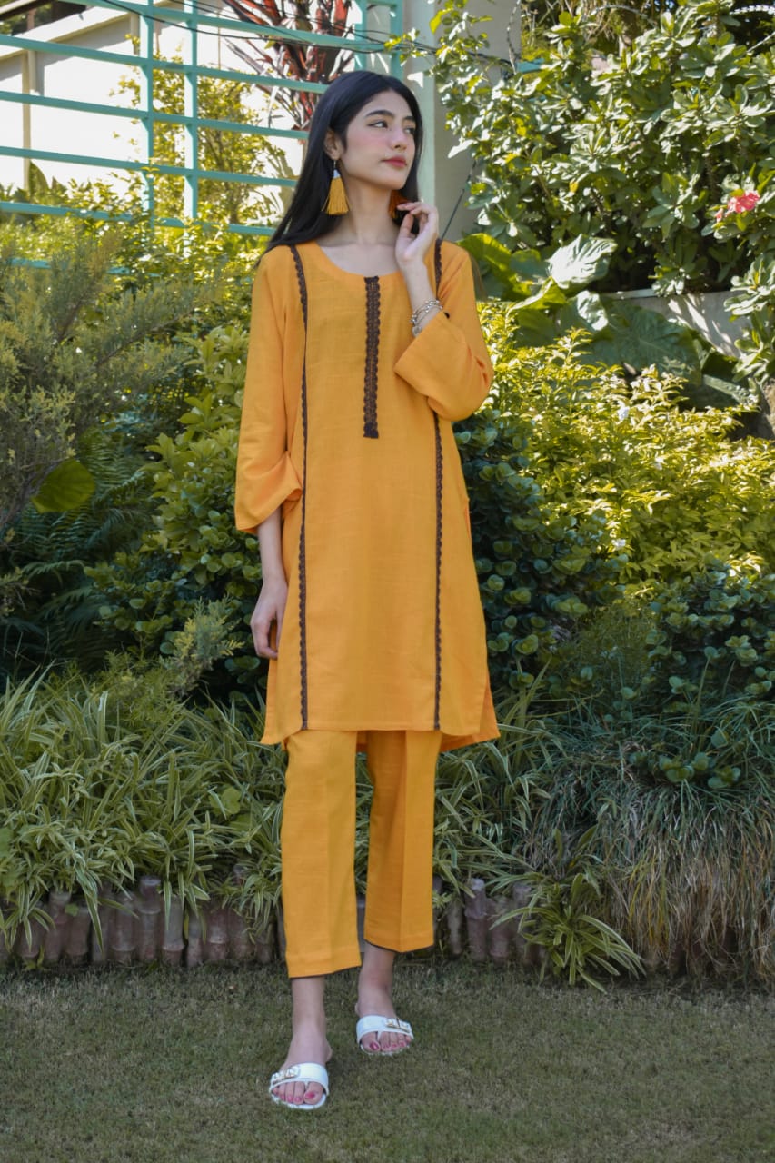 ATM26291 | Pakistani Designer's Khaddar 2PC Readymade Suit