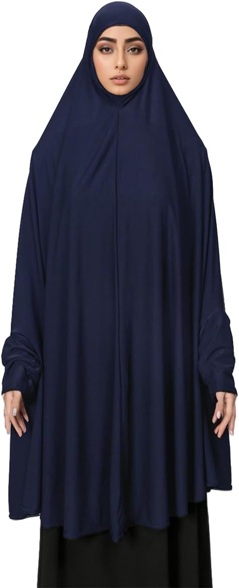 ATM26299 | Instant Muslim Abayas with Sleeve Hijab for Women Long Shawl Full Cover Khimar Prayer Headscarf