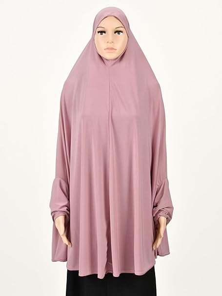 ATM26299 | Instant Muslim Abayas with Sleeve Hijab for Women Long Shawl Full Cover Khimar Prayer Headscarf