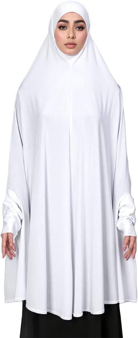 ATM26299 | Instant Muslim Abayas with Sleeve Hijab for Women Long Shawl Full Cover Khimar Prayer Headscarf