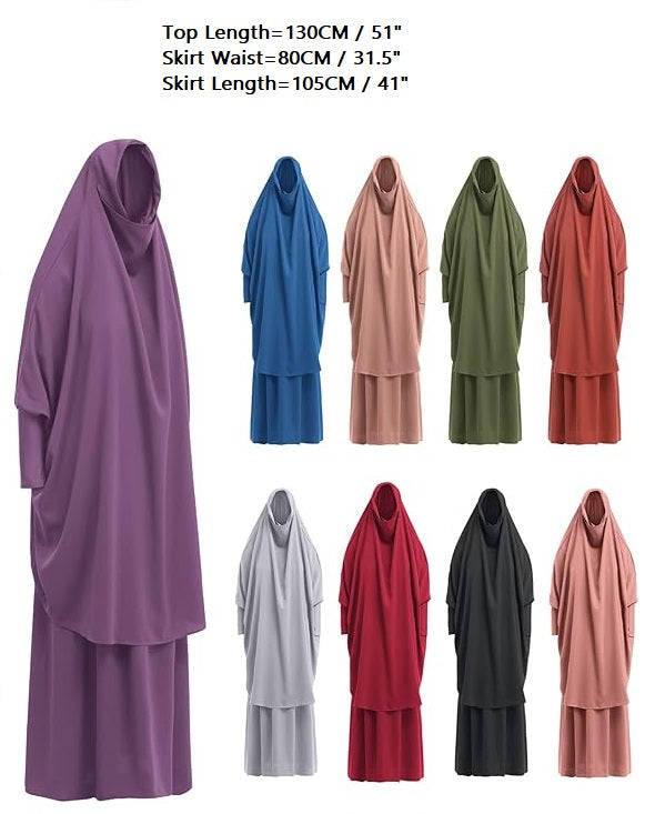 ATM26300 | Abayas for Women Muslim Chiffon Prayer Burqa Dress Burkas for Women Muslim Hijab Dress Full Length Islamic Veil Abaya Set