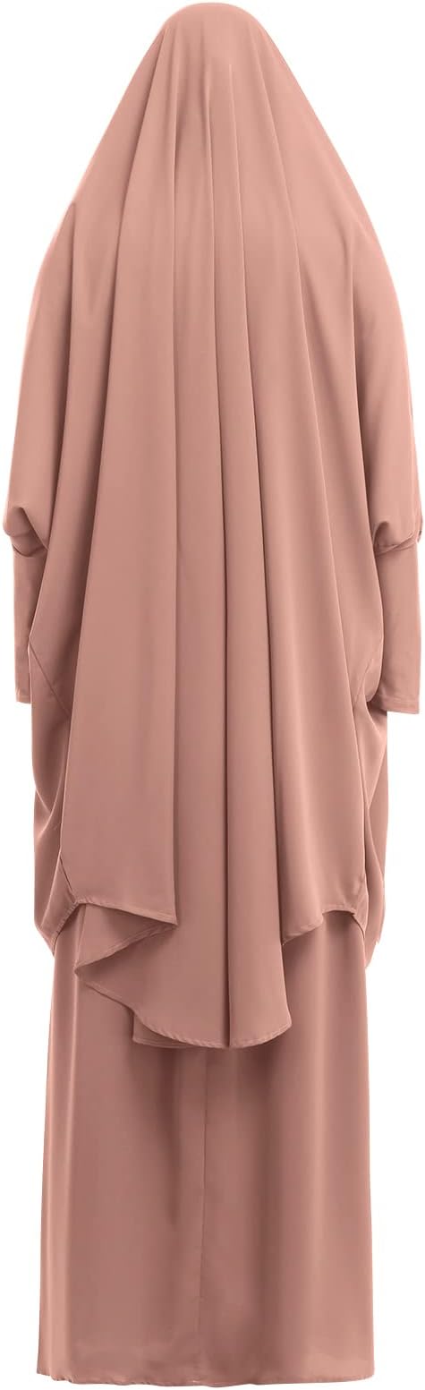 ATM26300 | Abayas for Women Muslim Chiffon Prayer Burqa Dress Burkas for Women Muslim Hijab Dress Full Length Islamic Veil Abaya Set