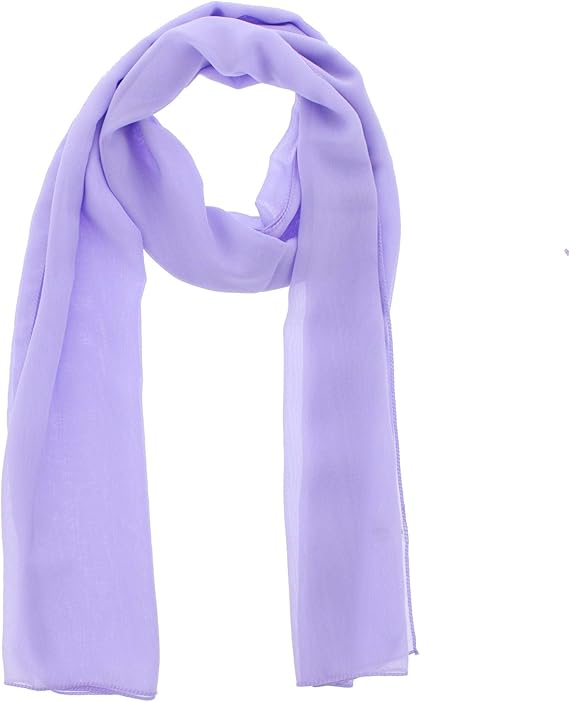 ATM26302 | WESTEND CHOICE Ladies Chiffon Scarves Women Plain Neck Scarf Soft Headwrap Girls Headscarf Sheer Wrap women's scarves & wraps 150x45 cm