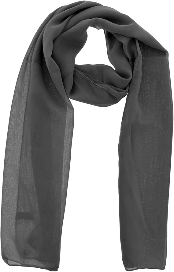 ATM26302 | WESTEND CHOICE Ladies Chiffon Scarves Women Plain Neck Scarf Soft Headwrap Girls Headscarf Sheer Wrap women's scarves & wraps 150x45 cm