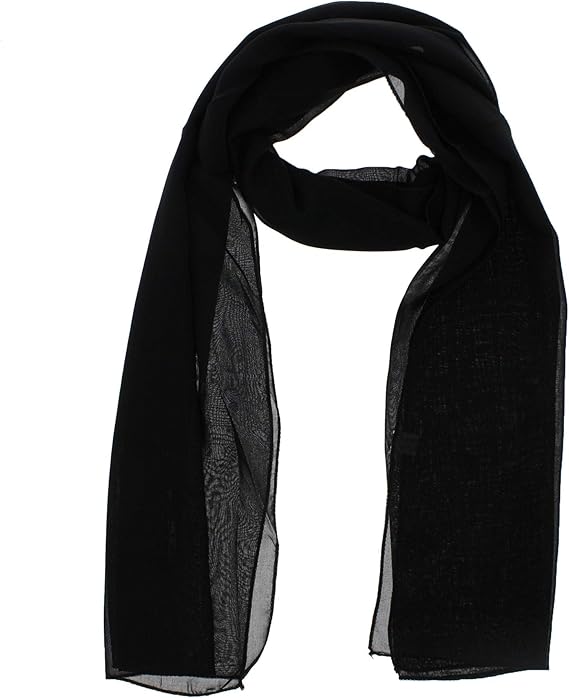 ATM26302 | WESTEND CHOICE Ladies Chiffon Scarves Women Plain Neck Scarf Soft Headwrap Girls Headscarf Sheer Wrap women's scarves & wraps 150x45 cm