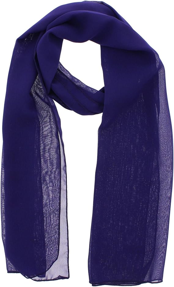 ATM26302 | WESTEND CHOICE Ladies Chiffon Scarves Women Plain Neck Scarf Soft Headwrap Girls Headscarf Sheer Wrap women's scarves & wraps 150x45 cm