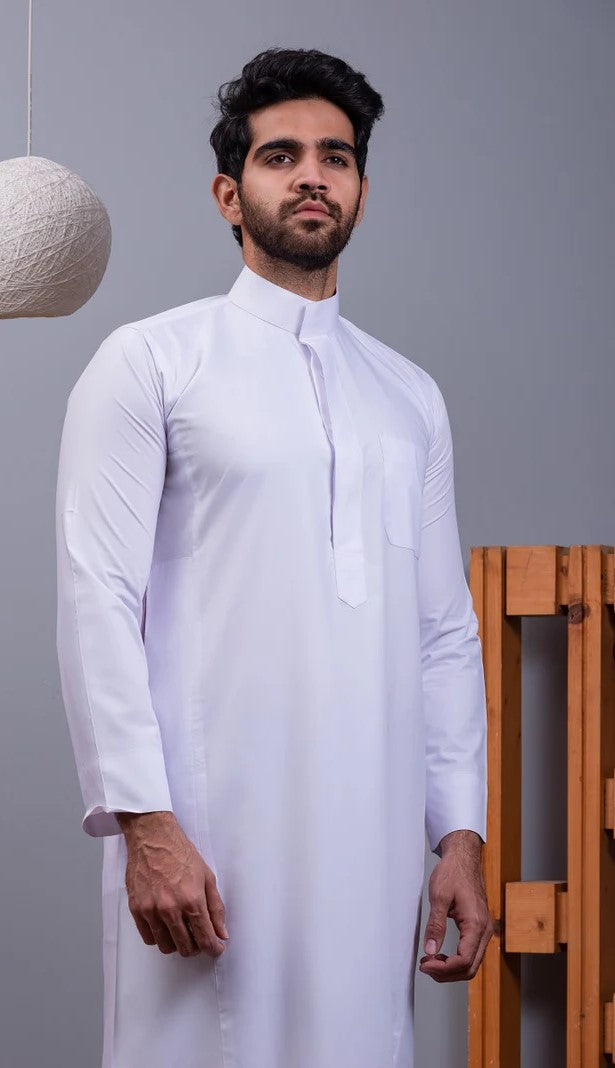 ATM26305 | White Plain Saudi Thobe