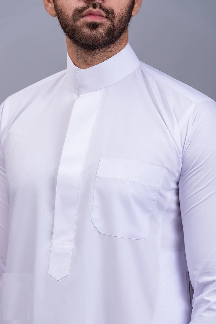 ATM26305 | White Plain Saudi Thobe