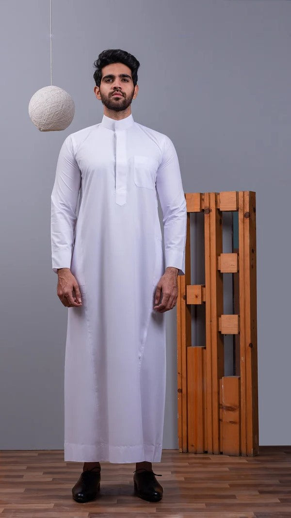 ATM26305 | White Plain Saudi Thobe
