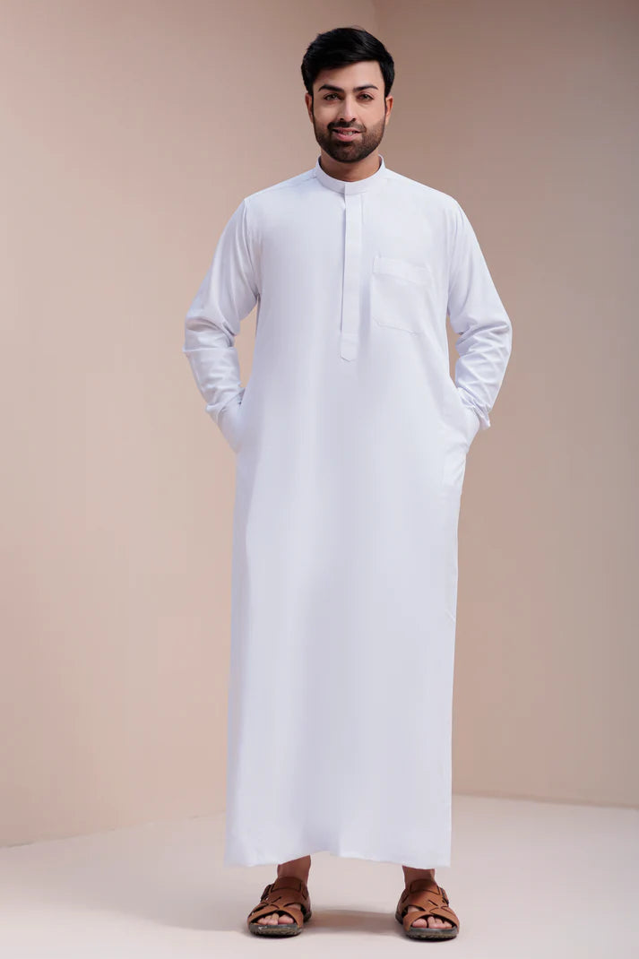 ATM26307 | Plain White Saudi Thobes