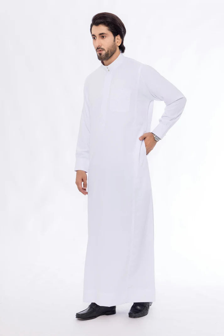 ATM26308 | Plain White Saudi Thobes