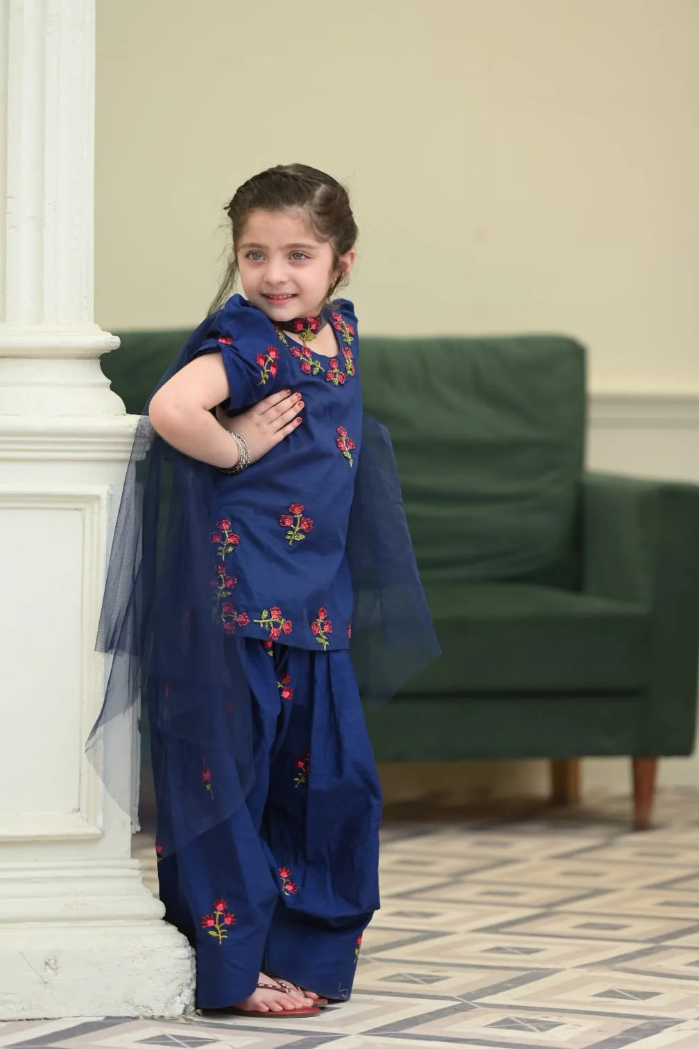 ATM26323 | Designer's Readymade 3 Piece Suit for Girls