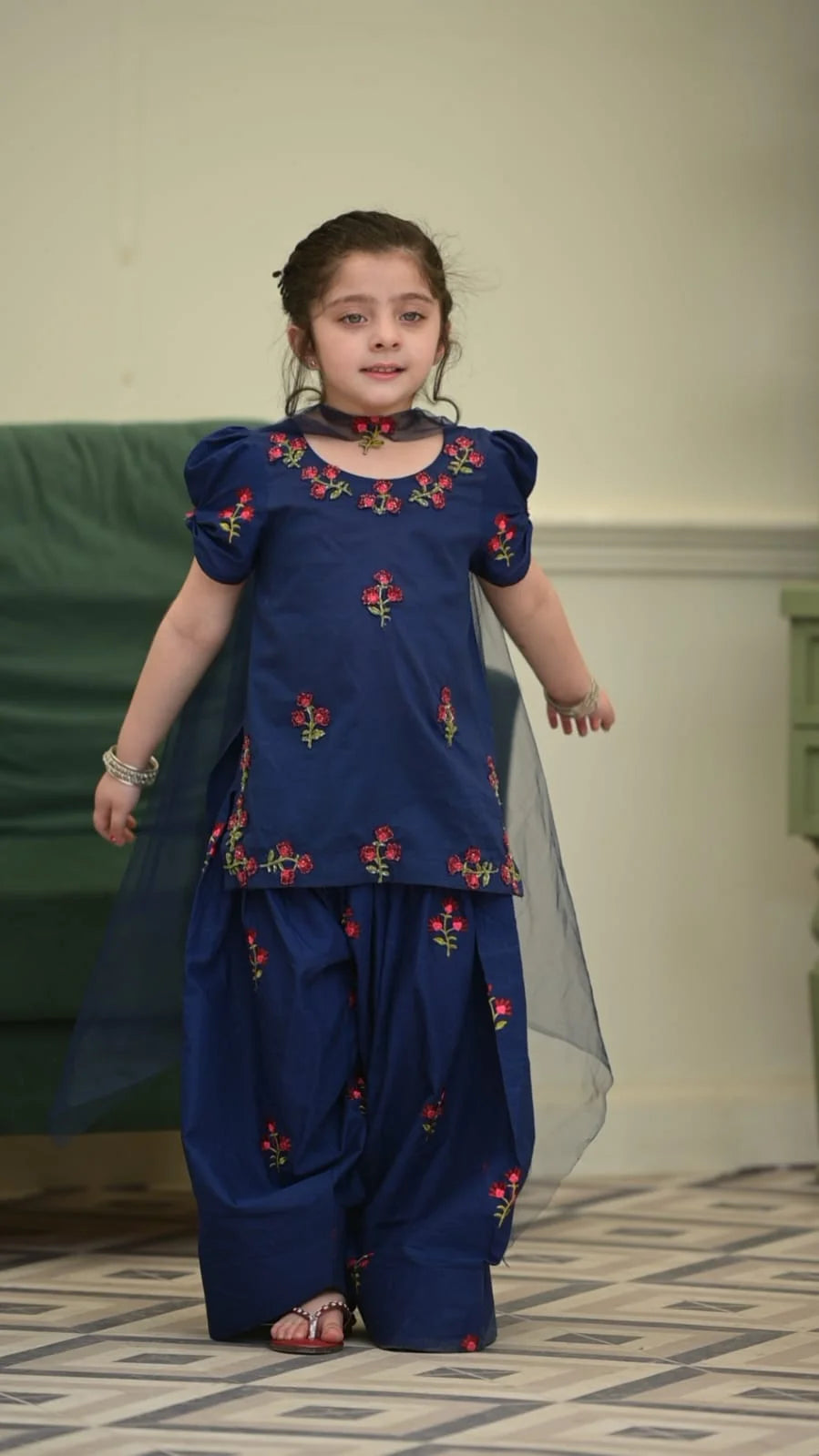 ATM26323 | Designer's Readymade 3 Piece Suit for Girls