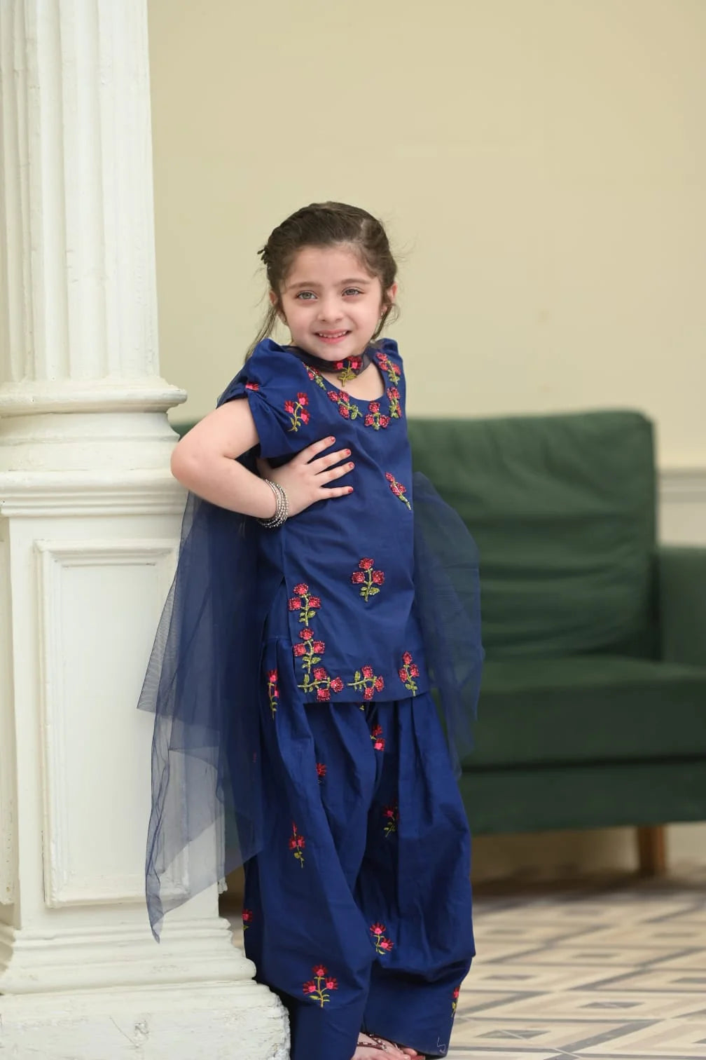 ATM26323 | Designer's Readymade 3 Piece Suit for Girls