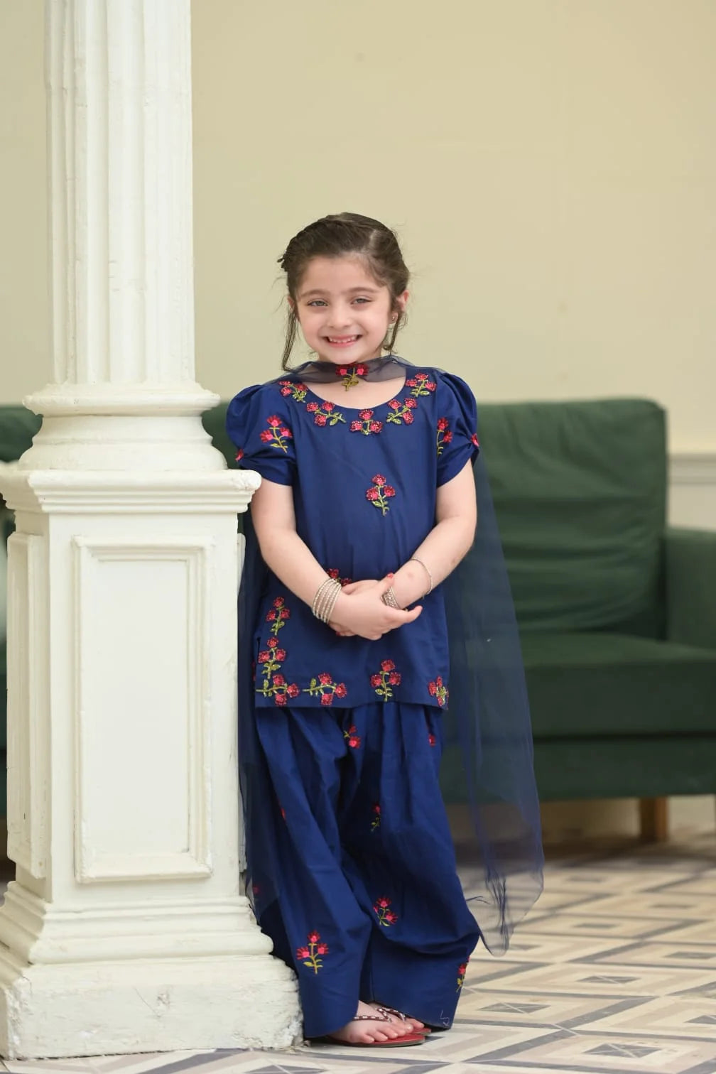 ATM26323 | Designer's Readymade 3 Piece Suit for Girls
