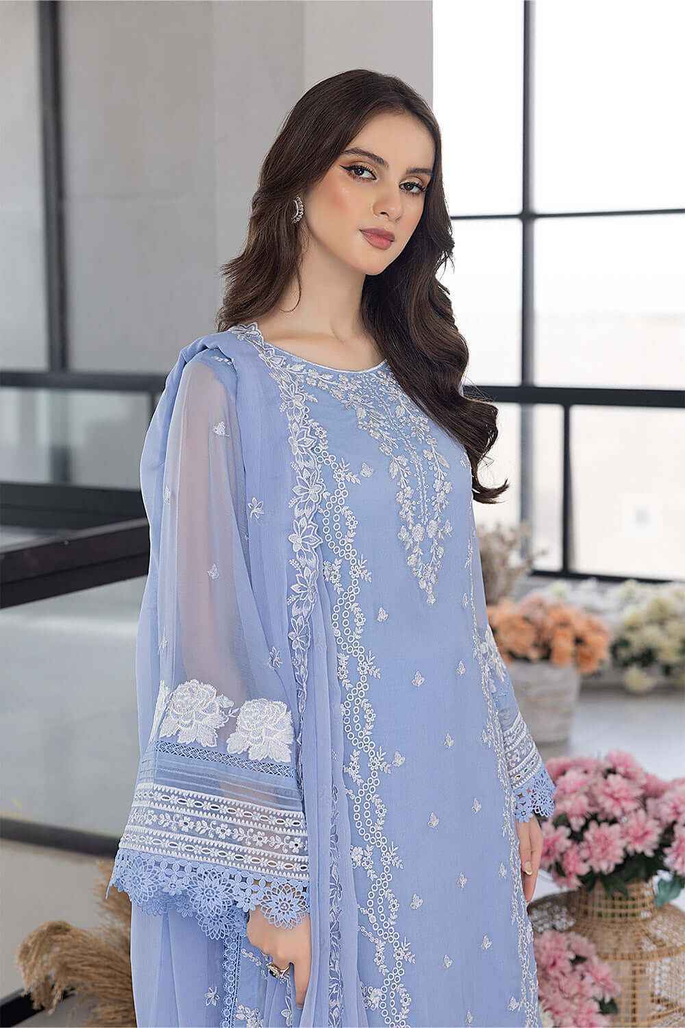 AZURE - 3PC EMBROIDERED LUXURY LAWN SUIT
