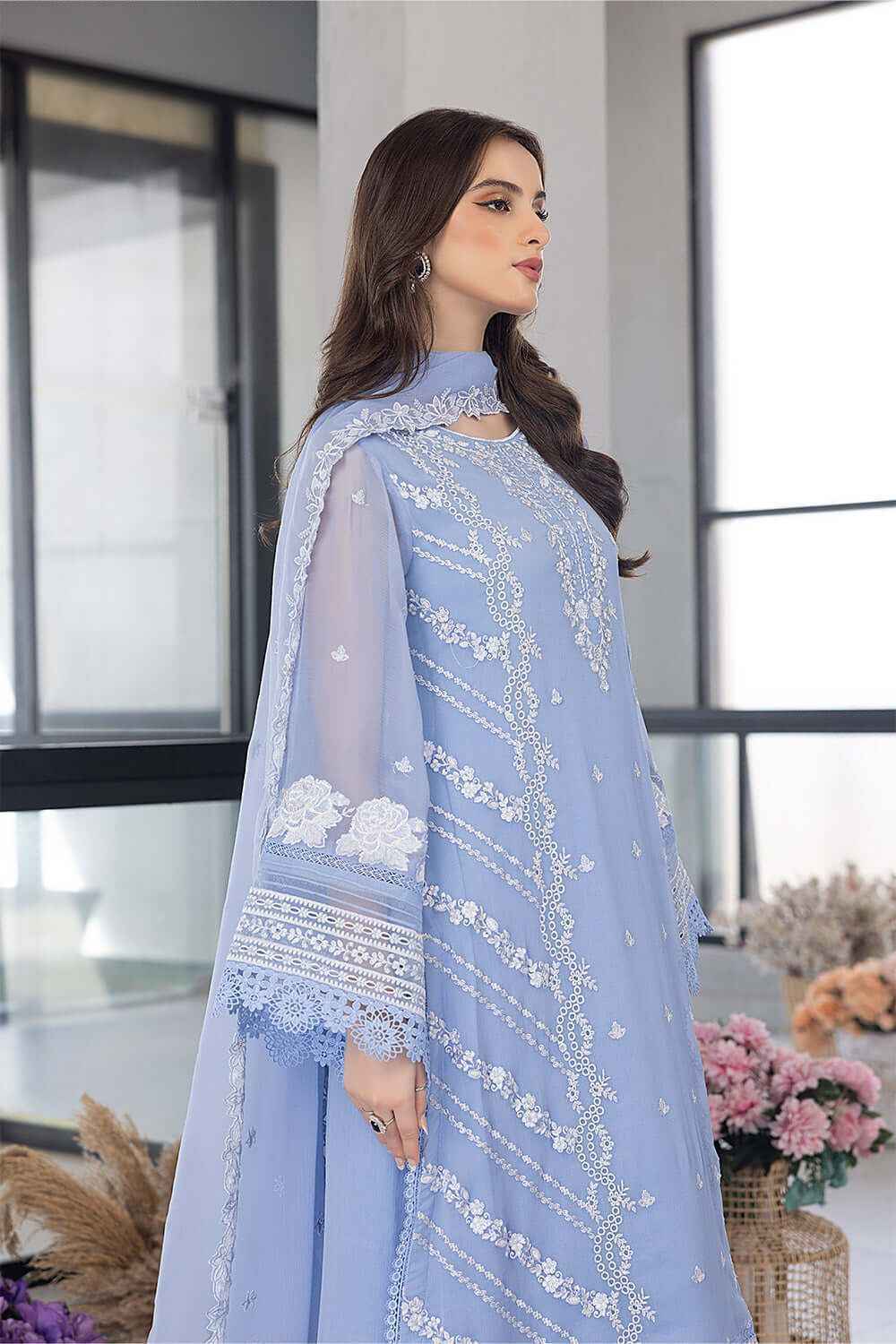 AZURE - 3PC EMBROIDERED LUXURY LAWN SUIT