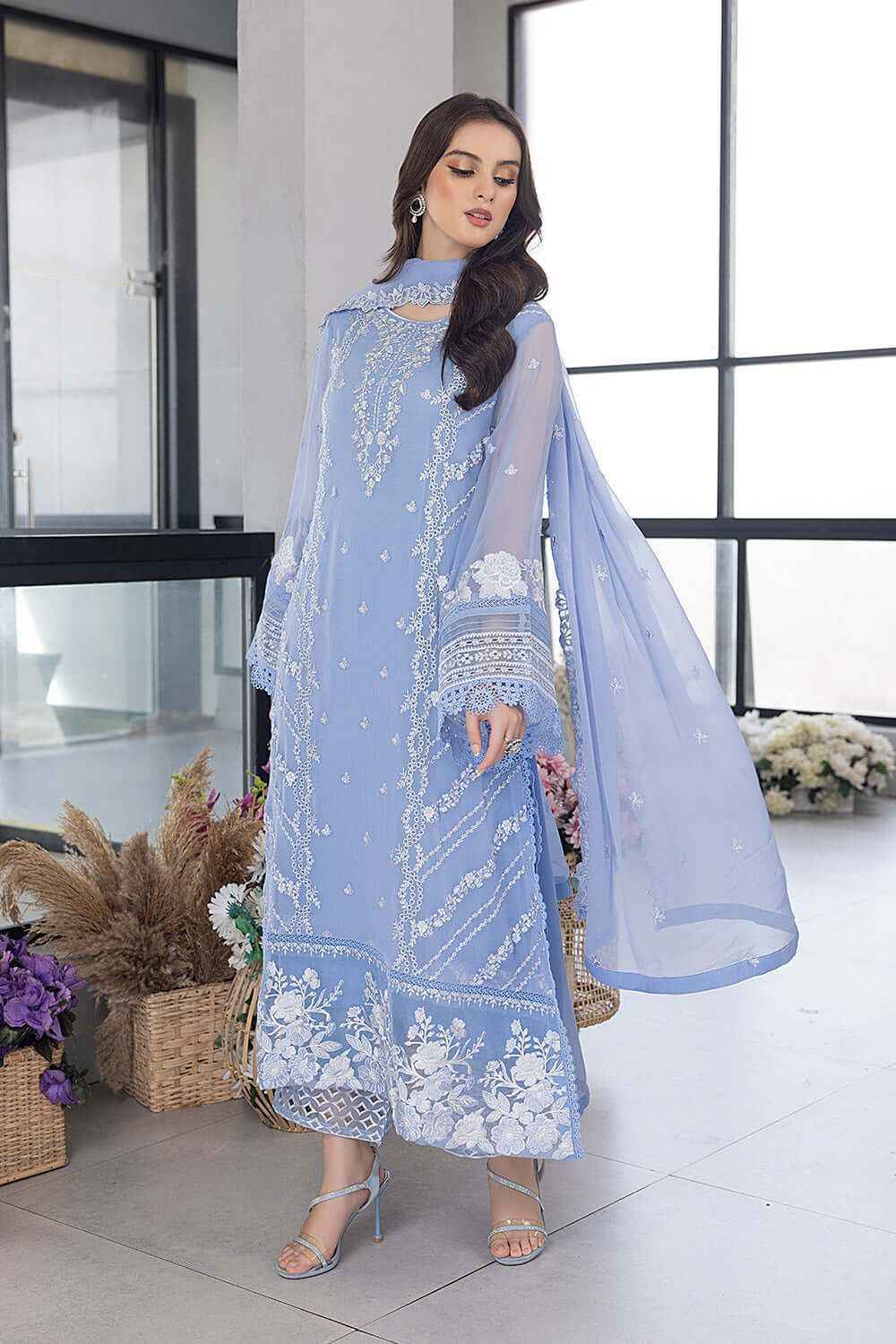 AZURE - 3PC EMBROIDERED LUXURY LAWN SUIT